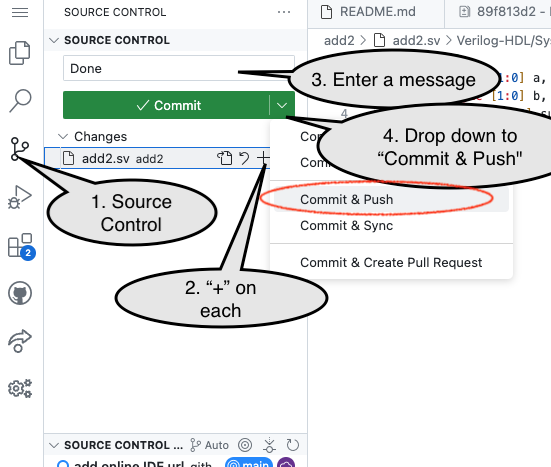 Commid and Push