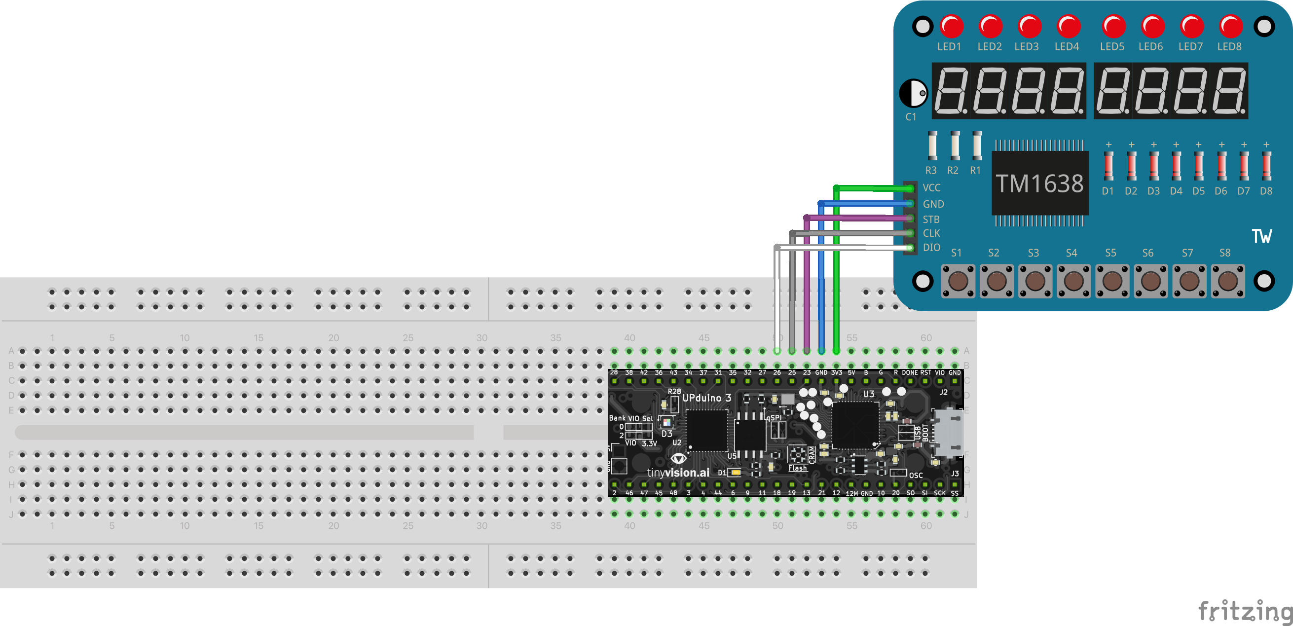 UPduino to board